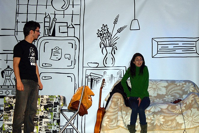 Limbo Teatro estrena en Arévalo la comedia romántica escrita y dirigida por el arevalense Luciano Muriel ‘Contigo todo perfect’. 28 abril 2012.