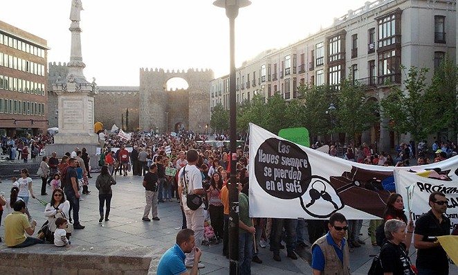 Manifestación del primer aniversario del Movimiento 15M en Ávila.  