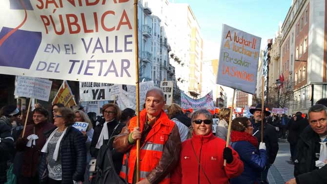Manifestación por la sanidad pública de Castilla y León.