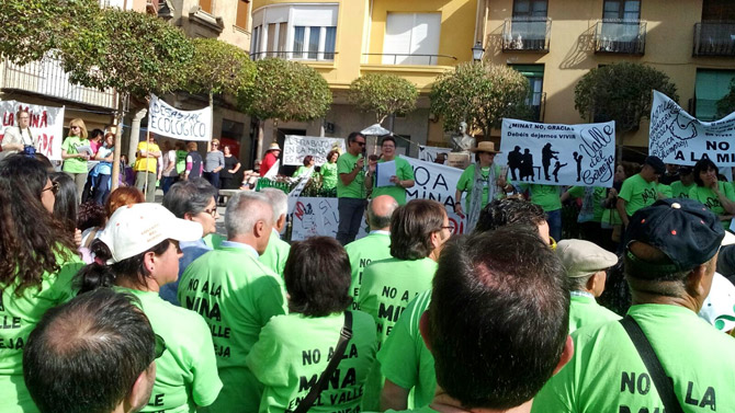 Protesta contra las minas en Piedrah&iacute;ta en 2017.