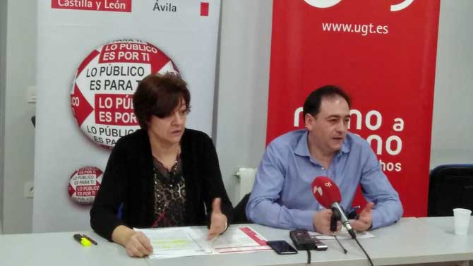 Rueda de prensa de FSP-UGT sobre la Residencia de Mayores de la junta en Ávila.