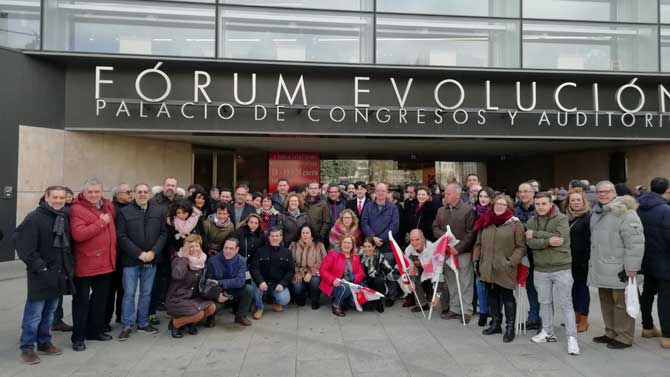 Asistentes de Ávila al acto de presentación de Luis Tudanca como candidato en Burgos.