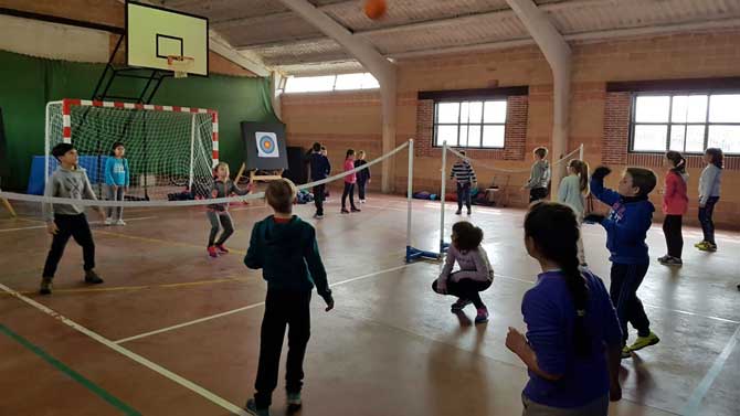 Voleibol en los Juegos Escolares.