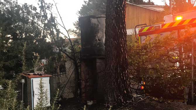 Incendio en una urbanización de El Tiemblo.