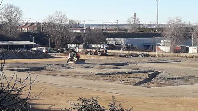 Obras para las nuevas instalaciones de Nissan.