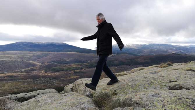 El artista alemán de land art en Cerro Gallinero.