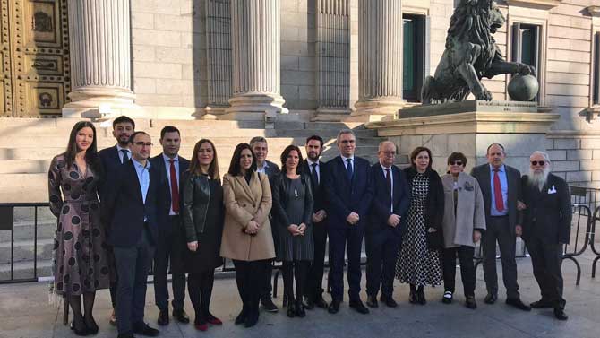 Parlamentarios del PSOE de Castilla y León, en el Congreso.