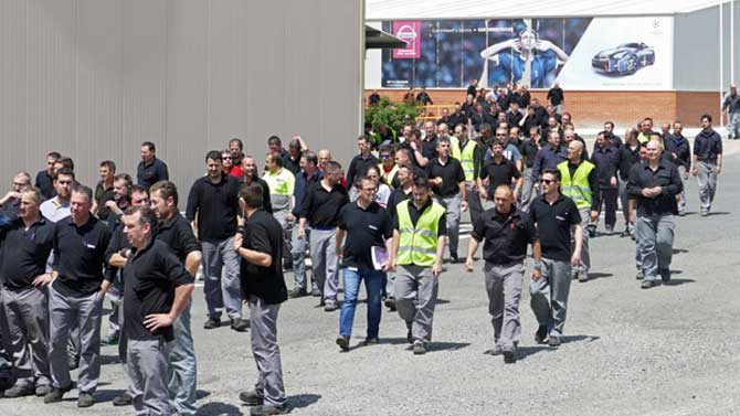Imagen de archivo de los empleados de Nissan.
