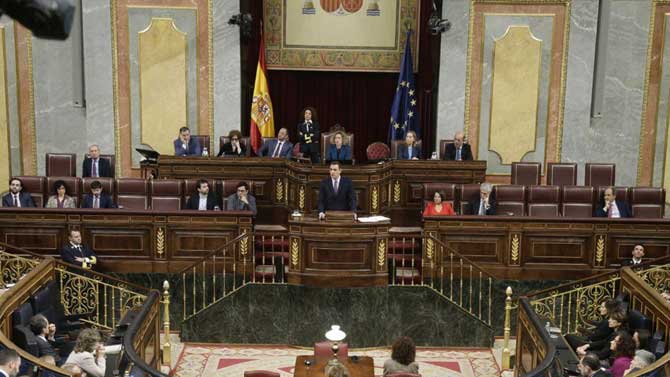 Sesión de investidura en el Congreso.