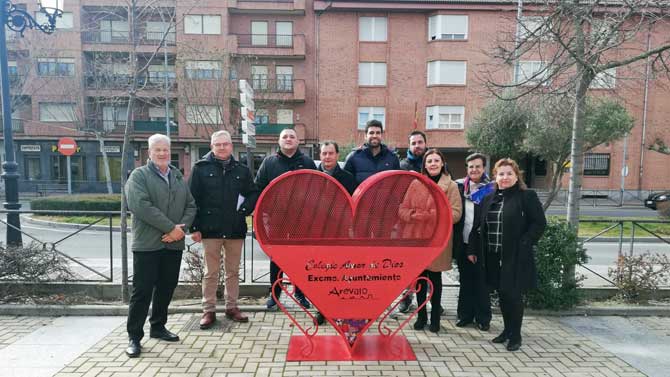 Contenedor de tapones en Arévalo.