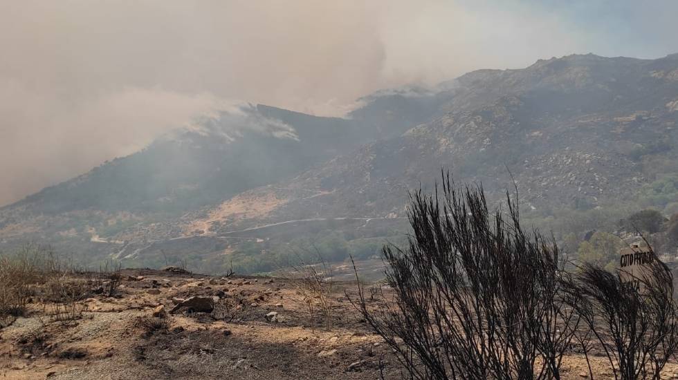 Incendio en agosto en la Sierra de la Paramera.