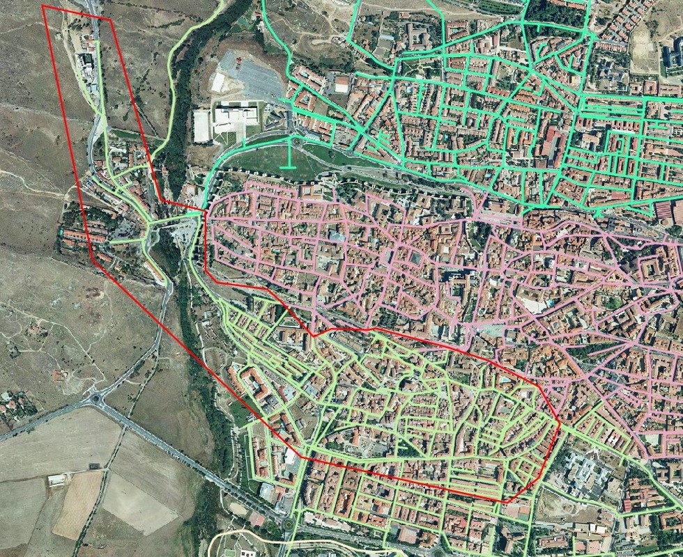 Zona afectada por el cote de agua.