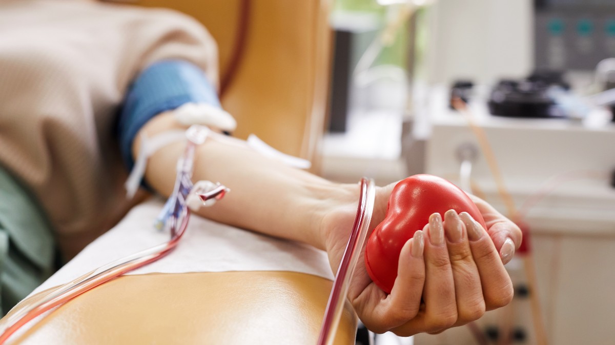 Imagen de archivo de una donación de sangre.