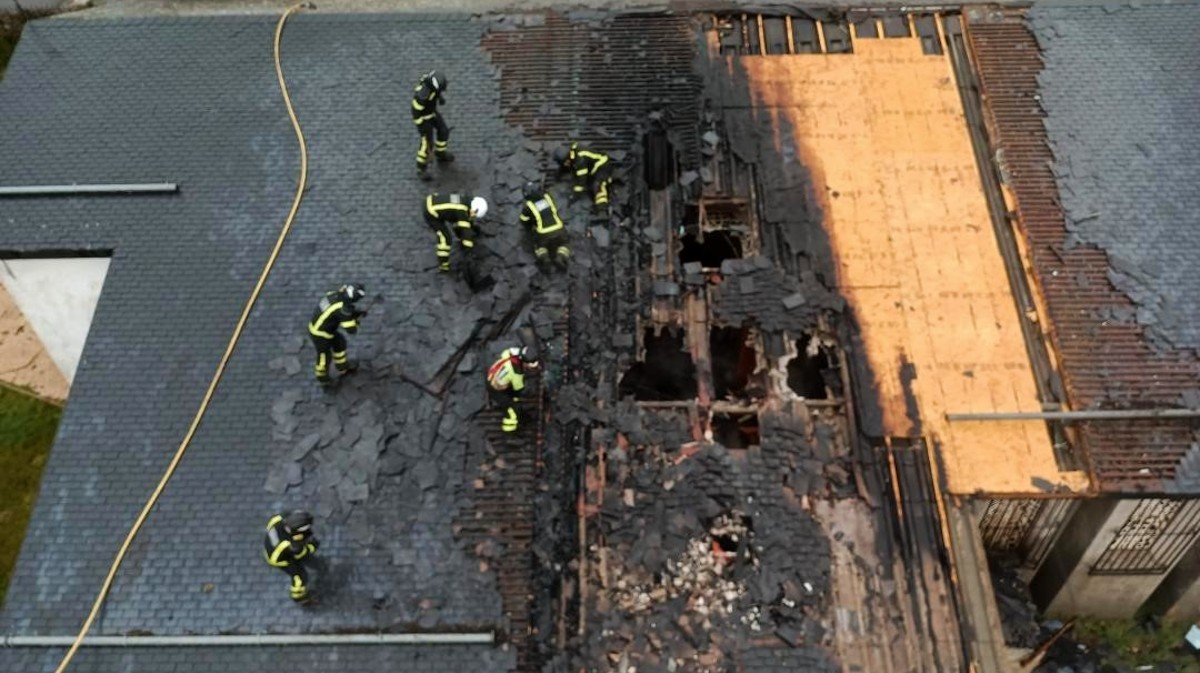 Cubierta de la parroquia de La Cañada. Foto: @EmergenciaAvila.