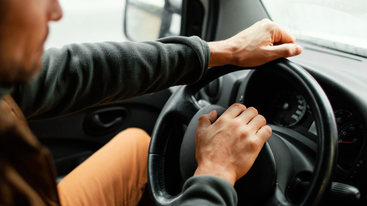 Imagen de archivo del conductor de una furgoneta.