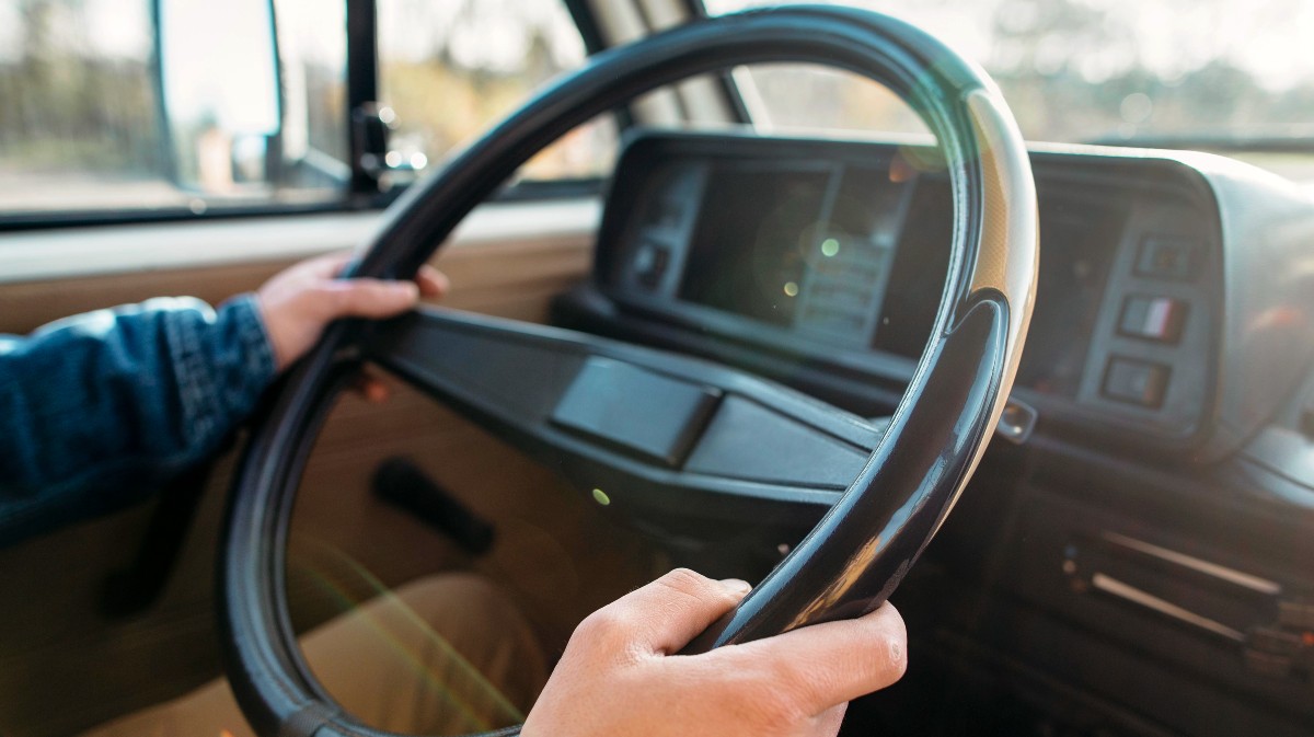 Imagen de archivo del conductor de una furgoneta.