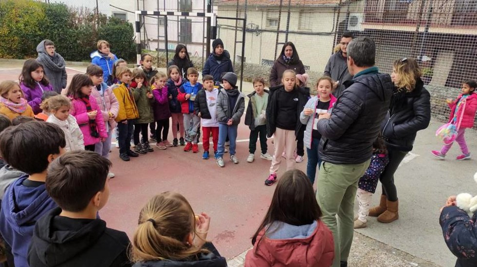 Alumnos del colegio de El Arenal.