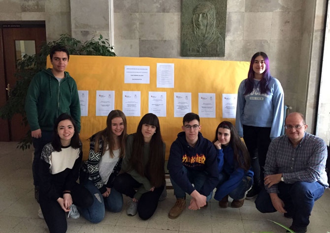 Alumnos de la primera promoción del Bachillerato de Investigación, en 2018.
