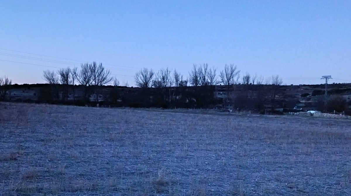 Paisaje en las inmediaciones de Ávlla en la mañana del martes.