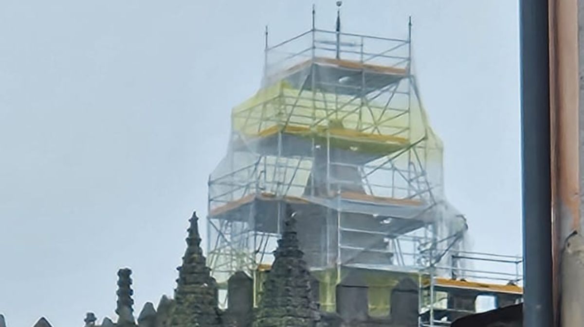 Obras en la torre norte de la catedral