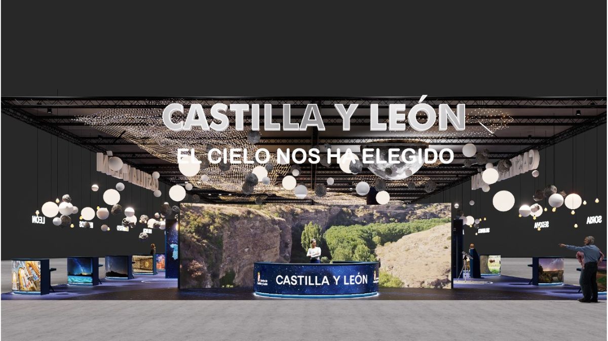 Recreaci&oacute;n stand Castilla y Le&oacute;n en FITUR 2026