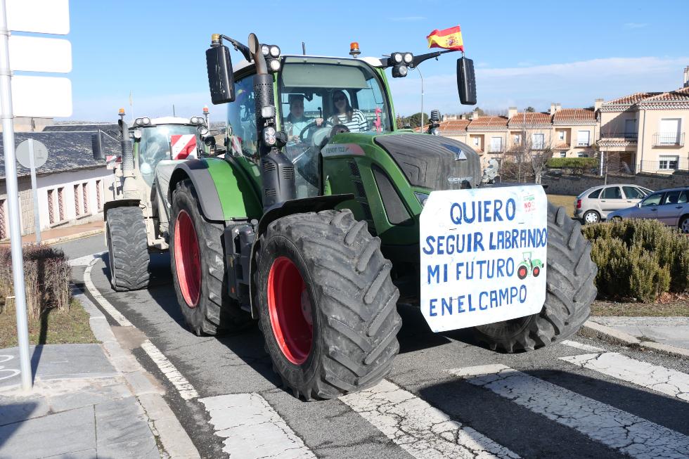Pancartas de la tractorada de &Aacute;vila.