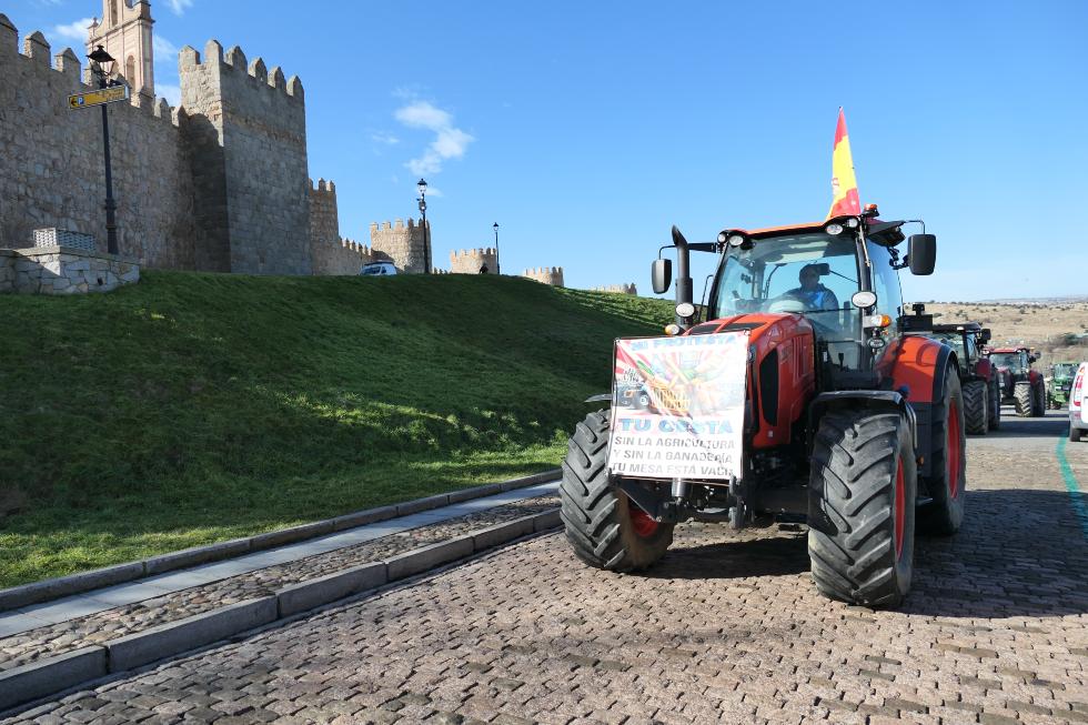 Pancartas de la tractorada de &Aacute;vila.