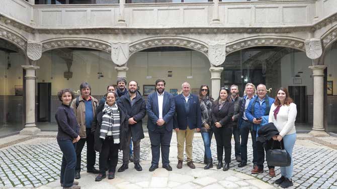 Recepción en la Diputación a una representación del proyecto europeo Bacchus SME.