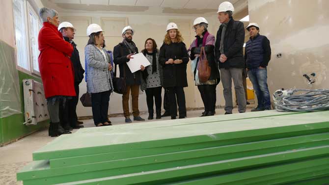 Visita a las obras del centro de Aspace en la Residencia Valle Amblés.
