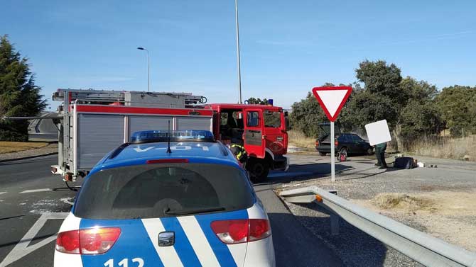 Accidente con accudente en una salida de la AP-51.