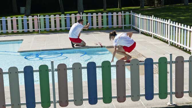 Piscina de chapoteo en la Ciudad Deportiva.