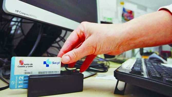 Tarjeta sanitaria del Sacyl.