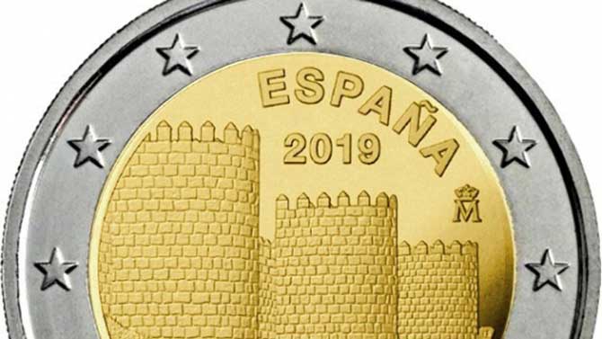 Moneda de dos euros dedicada a Ávila.