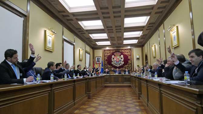 Votación unánime en el pleno de la Diputación de febrero.