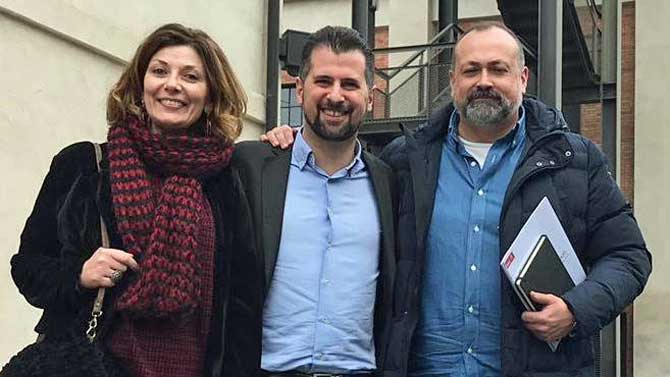 Luis Tudanca con Soraya Blázquez y Miguel Hermández.