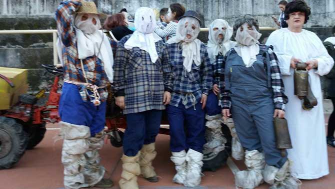Morrangos en el Carnaval de El Hornillo.