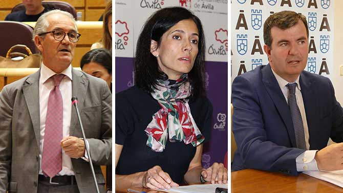 Sebastián González, Patricia Rodríguez y Juan Pablo Martín, senadores del PP.