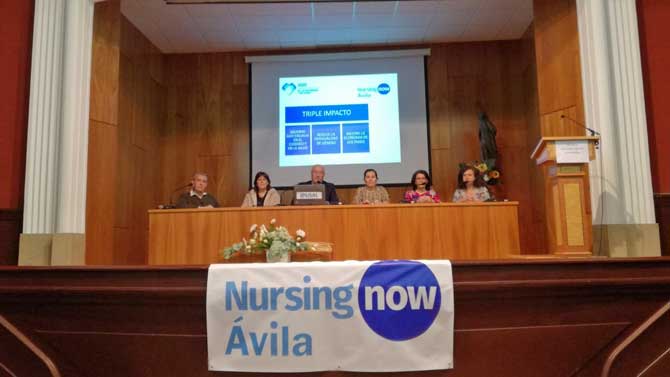 Presentación de Nursing Now en la Escuela de Enfermería de Ávila.