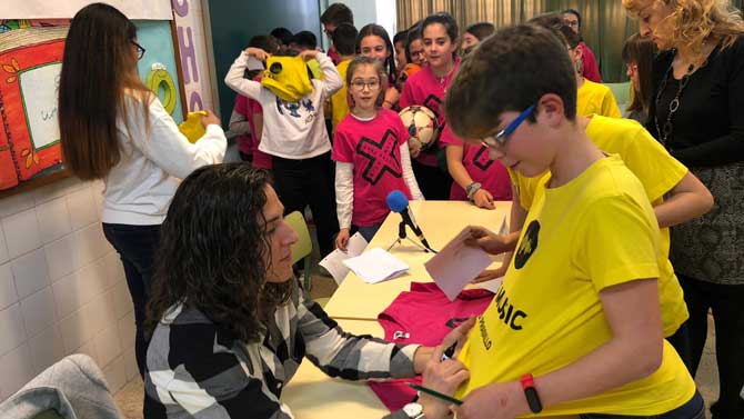 Verónica Boquete en el Colegio El Pradillo.