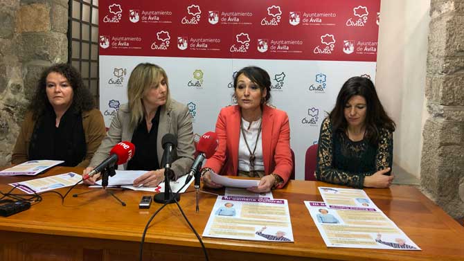 Cristina Fernández, técnico municipal; Paloma del Nogal; Ángela García; y Ana Belén Sánchez (técnico municipal.