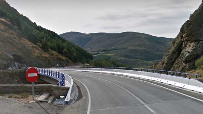 Nacional 502 a la altura del arroyo Maragato.