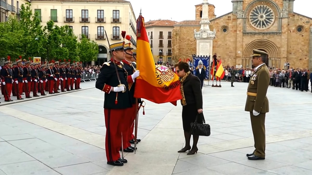 Jura de bandera civil en Ávila en 2015.