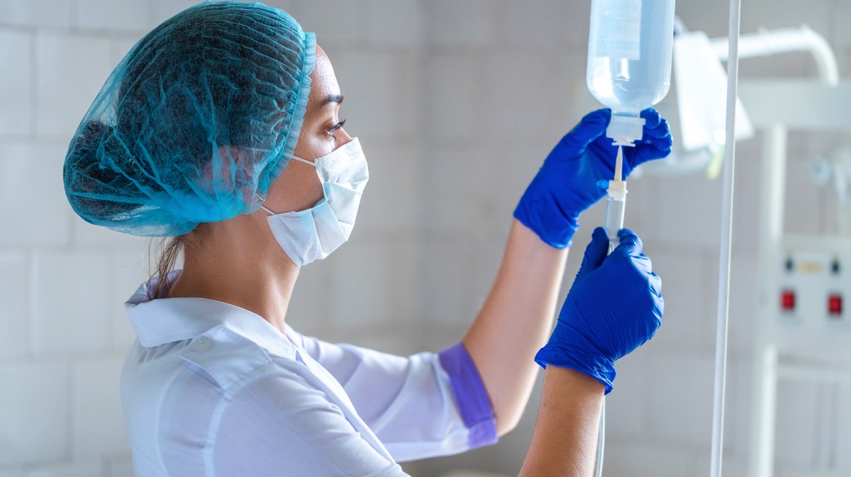 Enfermera en un hospital.