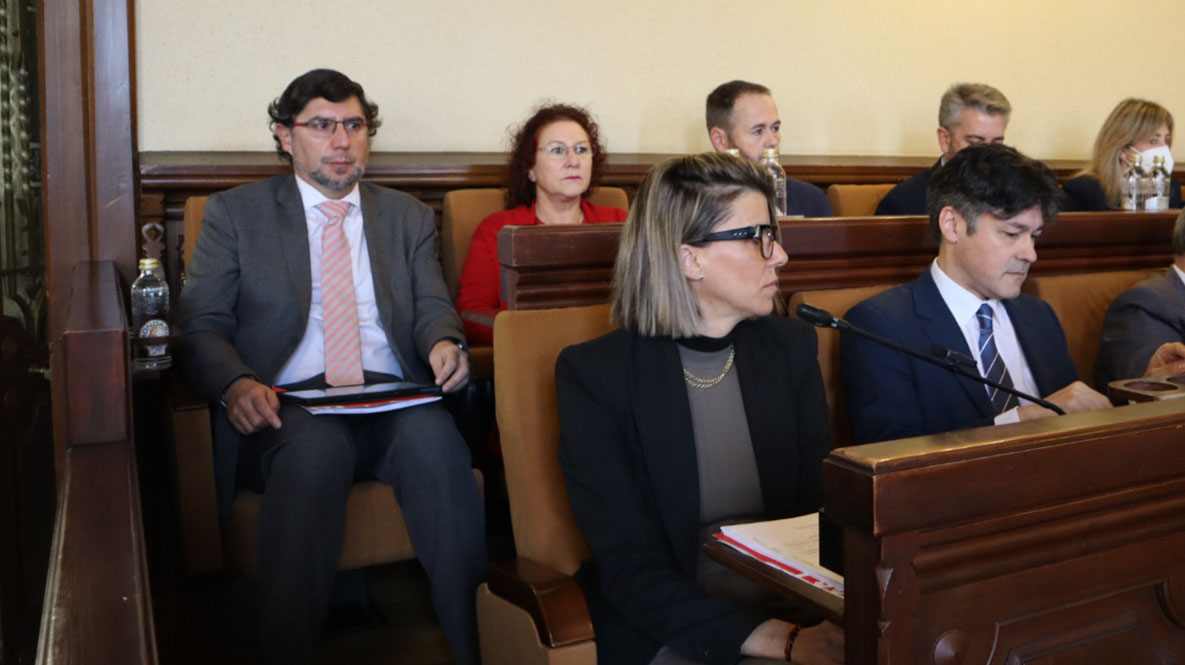 Socialistas durante el pleno de enero del Ayuntamiento de Ávila