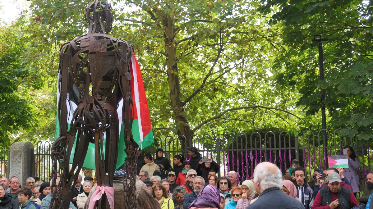 Concentración en solidaridad con Palestina en Ávila en octubre.