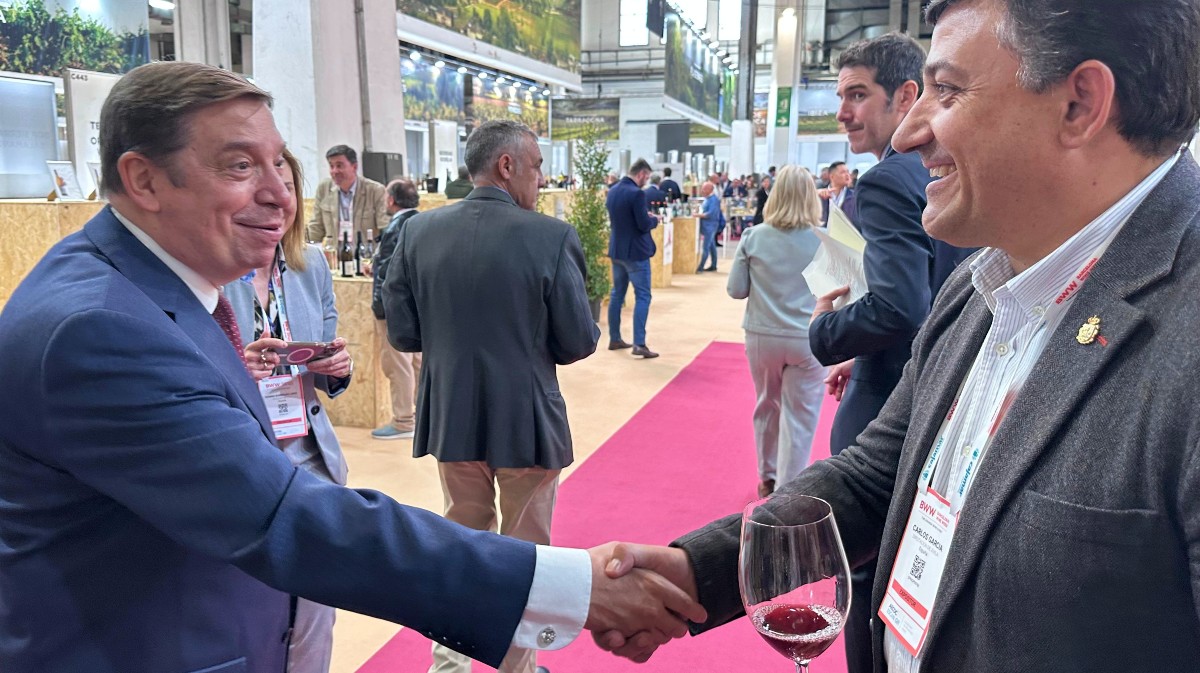 Luis Planas y Carlos García en la Barcelona Wine Week.