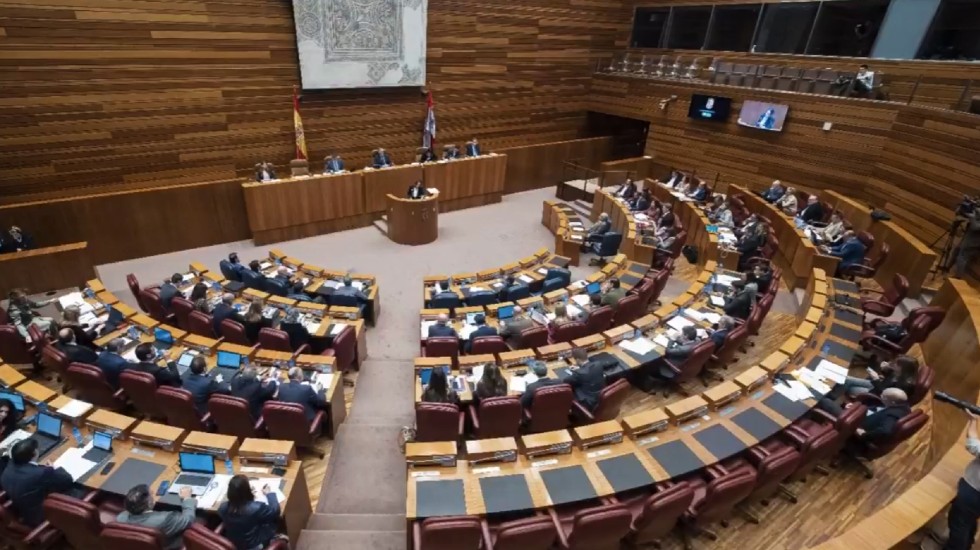 Imagen de archivo de un pleno en las Cortes de Castilla y León.