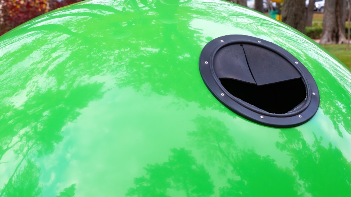 Contenedor de vidrio.