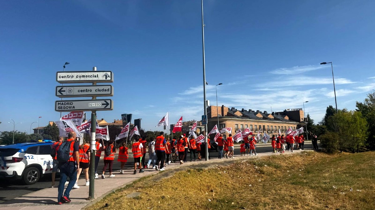 Marcha al pol&iacute;gono de Vicolozano en septiembre de 2025.