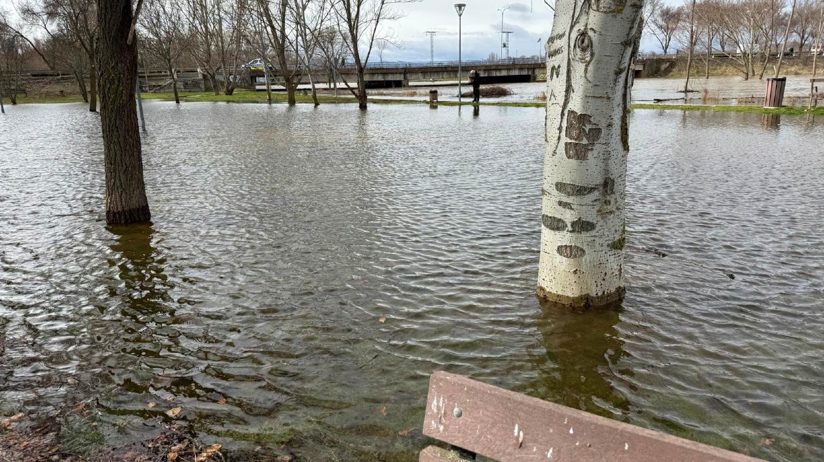 Desbordamiento del r&iacute;o Adaja en &Aacute;vila.